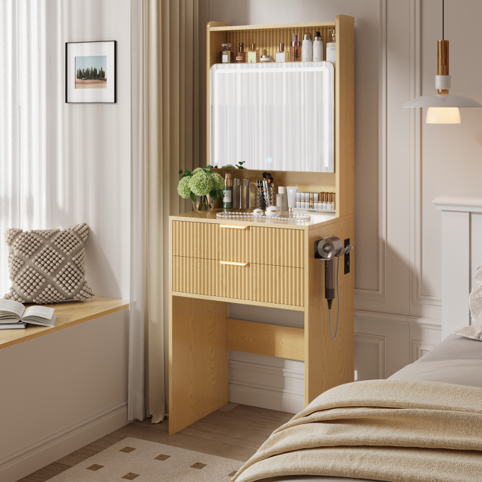 UGTOO 21.65 Inch 3-in-1 2-Drawers Vanity