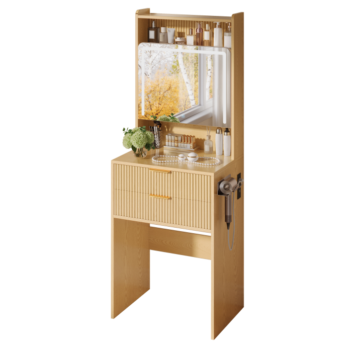 UGTOO 21.65 Inch 3-in-1 2-Drawers Vanity