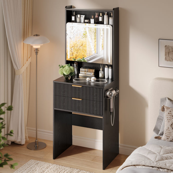 UGTOO 21.65 Inch 3-in-1 2-Drawers Vanity
