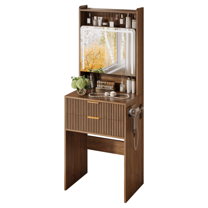 UGTOO 21.65 Inch 3-in-1 2-Drawers Vanity