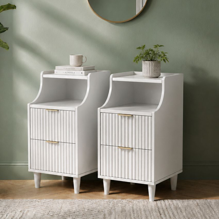UGTOO 2PC 7.87Inch Narrow High Gap Nightstands