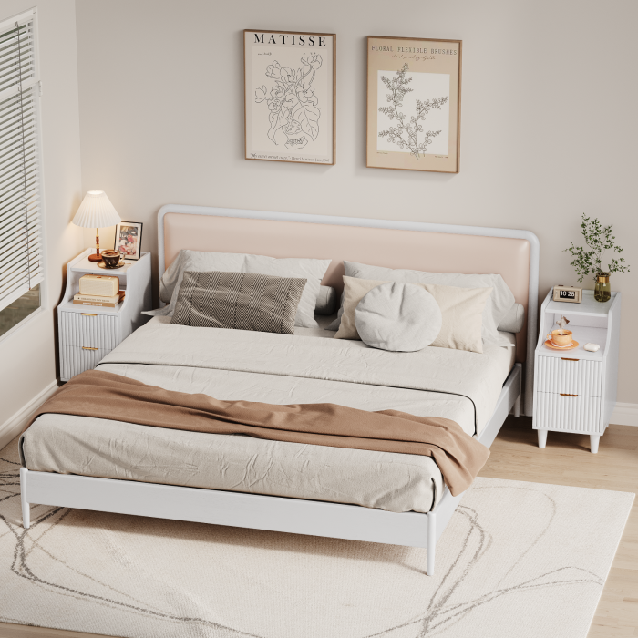 UGTOO 2PC 7.87Inch Narrow High Gap Nightstands