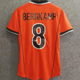 1998 NL Home Orange Long Sleeve  Retro Soccer Jersey
