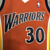 2009/10 Warriors CURRY #30 Orange Retro NBA Jerseys 热压