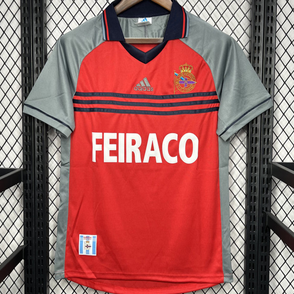 1998/1999 Deportivo La Coruna Red Retro Soccer Jersey