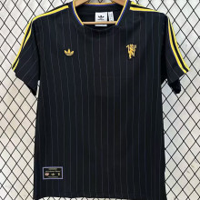 2025/26 M Utd Black Retro Style Fans Soccer Jersey