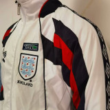 1998 England White Retro Style Windbreaker