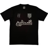 2025 Palestine Black Fans Soccer Jersey 反光标阿拉伯文
