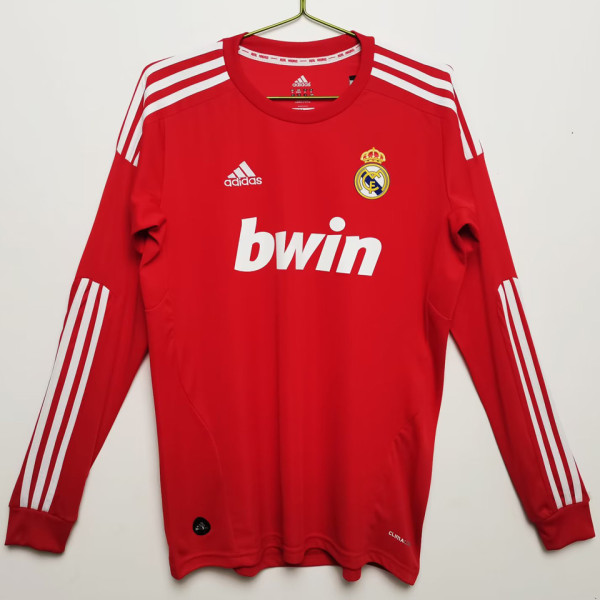 2011/12 RM Away Red Long Sleeve Retro Jersey