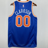 NY Knicks CLARKSON #00 Blue NBA Jersey