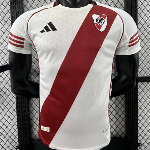 2025/26 River Plate Home White Player Version Soccer Jersey 胸前空白版