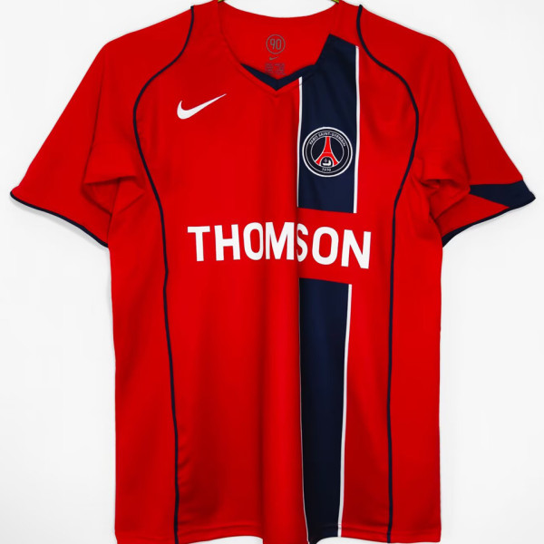 2004/2005 PSG Away Red Retro Soccer Jersey