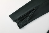 2025 Nk~ Grey Black Jacket Tracksuit