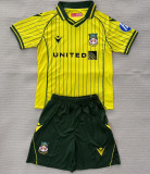 2025/26 Wrexham Away Yellow Kids Soccer Jersey 雷克瑟姆