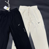 2025 Nk~ White Pure Cotton Sports Trousers Zipper style