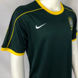 1998 Brazil GK Dark Green Retro Soccer Jersey
