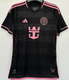 2023/24 Inter Miami Away Black Player Version Soccer Jersey 胸前新广告