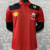 2023 Ferrari F1 55 Red Team POLO T-Shirt 有领