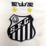 2012/13 Santos White Retro Long Sleeve Soccer Jersey