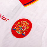 1994 Spain Away White Retro Soccer Jersey