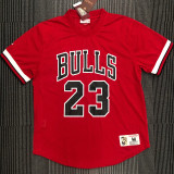 JORDAN # 23 Bulls Red Mitchell Ness Retro Jerseys