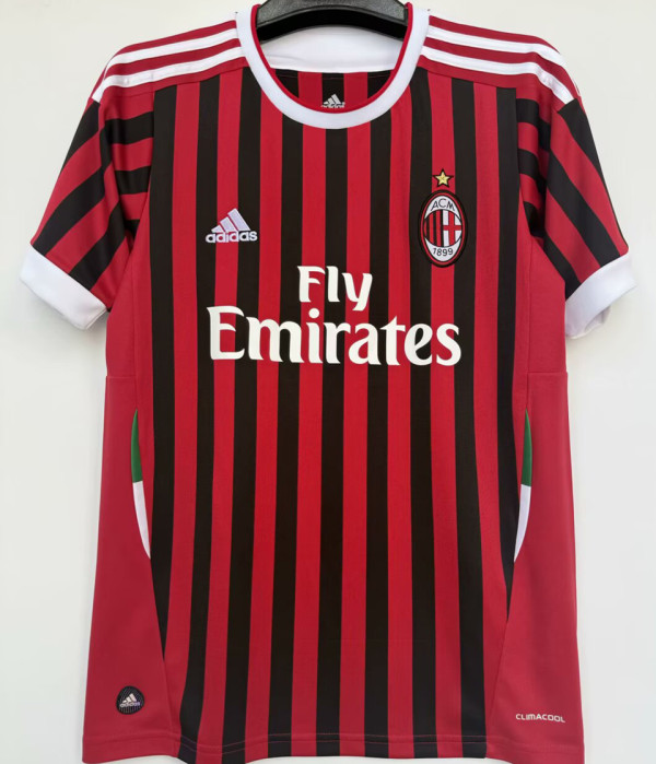 2011/12 AC Milan Home Retro Soccer Jersey
