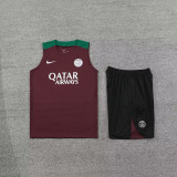2024/25 PSG Wine Red Vest Training Jersey(A Set)
