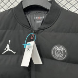 2026/27 PSG x Jordan Black Baseball Cotton Windbreaker Jacket BQ7703 黑标