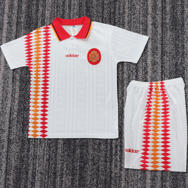 1994 Spain Away Kids Retro Soccer Jersey