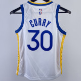 Warriors CURRY #30 White Kids NBA Jersey 热压