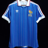 1982 France Home Blue Retro Soccer Jersey
