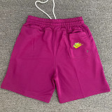 2025 NK Purple Embroidered Multicolor Logo Casual Short Pants CN02紫