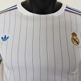 2025/26 RM White Retro Style Player Version Soccer Jersey