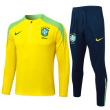 2025 Brazil Yellow Sweater Tracksuit