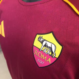 2025/26 Roma Home Red Player Version Soccer Jersey