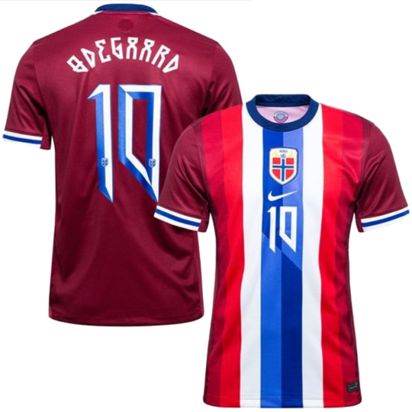 ØDEGAARD #10 Norway Hoem Red Fans Soccer Jersey 2024/25 ★★