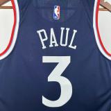 2025 Clippers PAUL #3 Dark Blue NBA Jersey