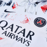 2025 PSG White Hoody Zipper Jacket Tracksuit