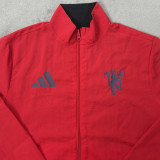 2026 M Utd Red And Black Reversible Windbreaker 双面