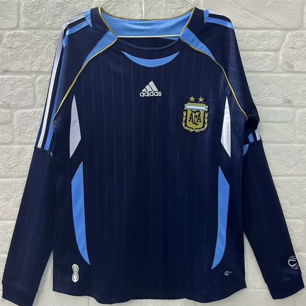 2006 Argentina Away Retro Long Sleeve Soccer Jersey