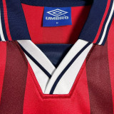 1998 England Away Red Retro Soccer Jersey