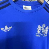 M Utd George BEST Blue Retro Long Sleeve Soccer Jersey