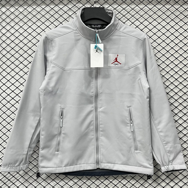 2026/27 Jordan Flight Grey Outdoor Jacket # 立领RK907 不带帽