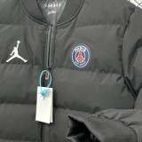 2026/27 PSG x Jordan Black Baseball Cotton Windbreaker Jacket BQ7702 蓝标