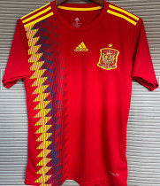 2018 Spain Home Red Retro Soccer Jersey