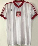 1982 Poland Home White Retro Soccer Jersey