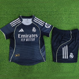 2025/26 RM Away Black Player Version Kids Soccer Jersey 球员版童装