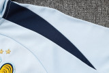 2025 France Grey Hoody Zipper Jacket  半拉链