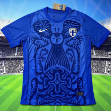 2025/26 Finland Away Blue Fans Soccer Jersey
