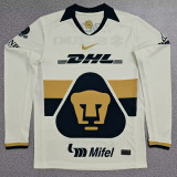2025/26 Pumas UNAM Home White Long Sleeve Soccer Jersey